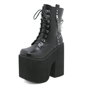 Martin Boots In Front Of The Side Show Women's Boots Ultra-High And Waterproof Table Women's Short Boots High Quality Shoes